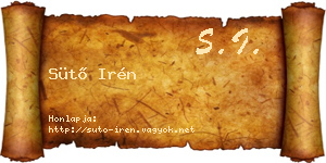 Sütő Irén névjegykártya